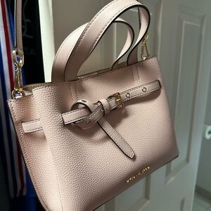 Michael Kors Emilia Small Pebbled Leather Satchel - color powder pink